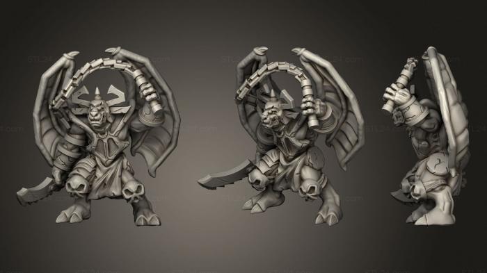 Figurines simple (Gargoyle warrior, STKPR_1799) 3D models for cnc