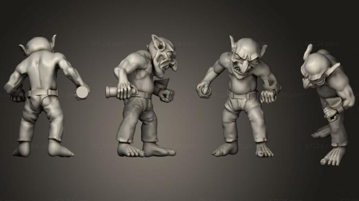 Figurines simple (Goblin Pose 2 Crew, STKPR_1814) 3D models for cnc