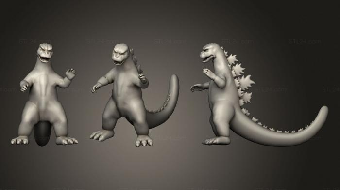 Figurines simple (Godzilla 1975, STKPR_1816) 3D models for cnc