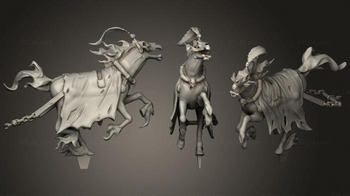 Статуэтки упрощенные (Лошадь В Экипаже с Привидениями, STKPR_1850) 3D модель для ЧПУ станка