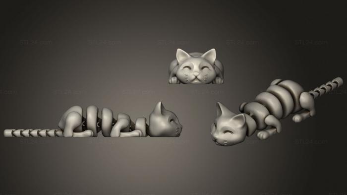 Figurines simple (Lazy Cat, STKPR_1904) 3D models for cnc