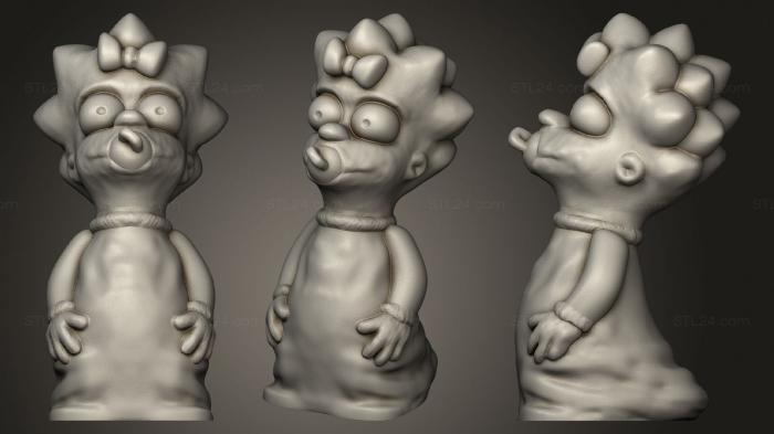 Figurines simple (Maggie Simpson, STKPR_1935) 3D models for cnc