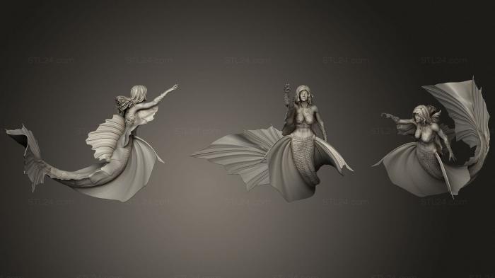 Figurines simple (Mermaid 22, STKPR_1953) 3D models for cnc
