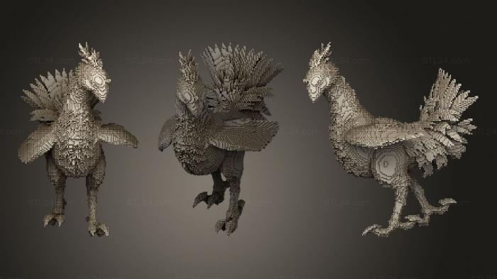 Figurines simple (Minecraft Chocobo, STKPR_1987) 3D models for cnc