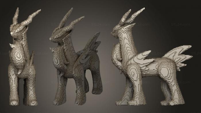 Figurines simple (Minecraft Cobalion, STKPR_1988) 3D models for cnc