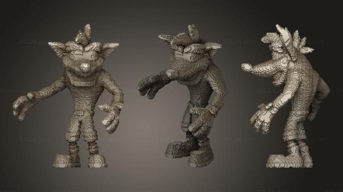 Figurines simple (Minecraft Crash Bandicoot, STKPR_1989) 3D models for cnc