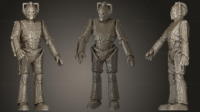 Figurines simple (Minecraft Cyberman, STKPR_1991) 3D models for cnc