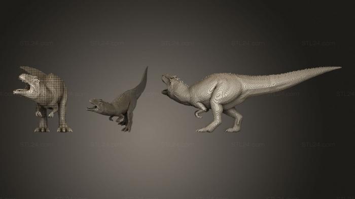 Статуэтки упрощенные (Динозавр Майнкрафт Гигантозавр, STKPR_2012) 3D модель для ЧПУ станка