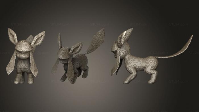 Figurines simple (Minecraft Glaceon, STKPR_2014) 3D models for cnc