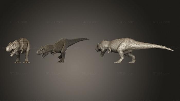 Статуэтки упрощенные (Динозавр Майнкрафт Тираннозавр, STKPR_2082) 3D модель для ЧПУ станка