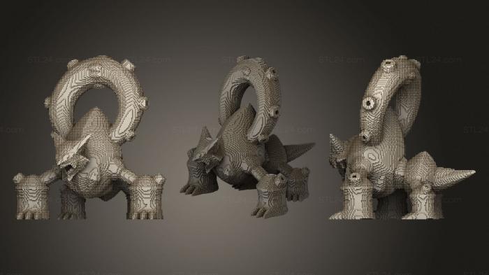 Figurines simple (Minecraft Volcanion, STKPR_2100) 3D models for cnc