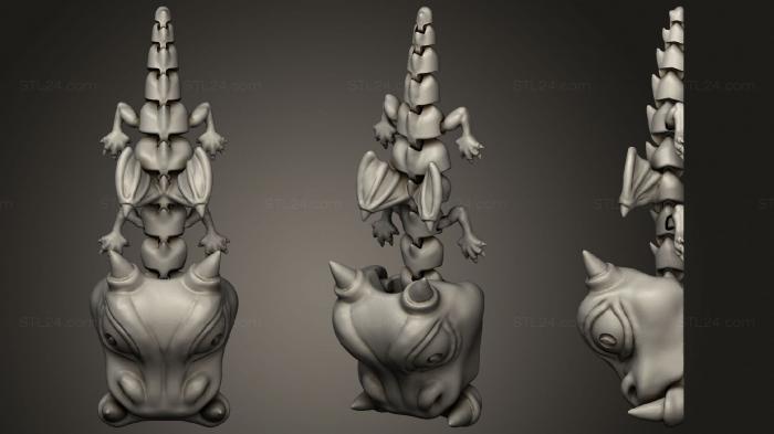 Figurines simple (Phone Eater Baby Dragon, STKPR_2166) 3D models for cnc