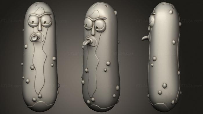 Figurines simple (Pickle rick 4 the cockroach catcher, STKPR_2172) 3D models for cnc