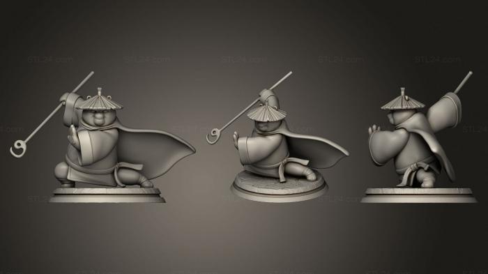 Figurines simple (Po The Legendary Warrior Kung Fu Panda, STKPR_2180) 3D models for cnc