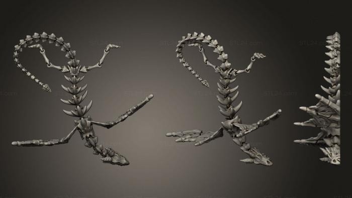 Статуэтки упрощенные (Скелет Дракона, STKPR_2239) 3D модель для ЧПУ станка
