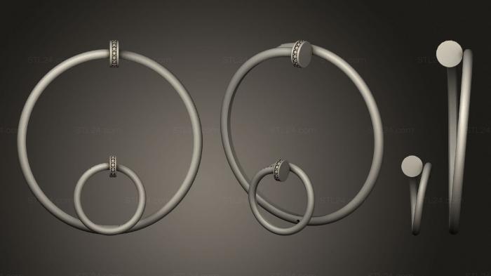 White metal bracelet and ring