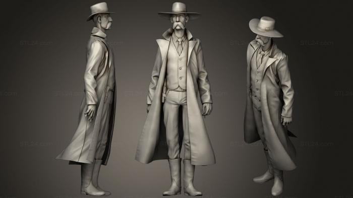 Figurines simple (Wyatt Earp, STKPR_2317) 3D models for cnc