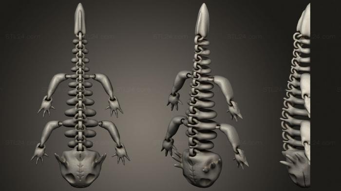 Figurines simple (Axolotl skeleton, STKPR_2362) 3D models for cnc