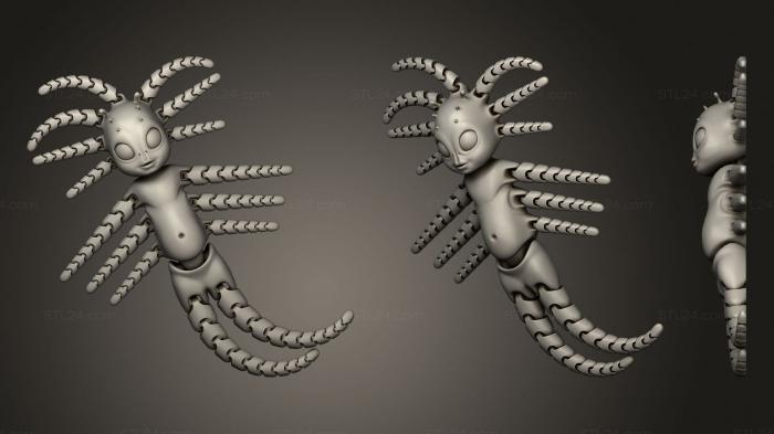 Статуэтки упрощенные (Детеныш кальмара - инопланетянина, STKPR_2365) 3D модель для ЧПУ станка