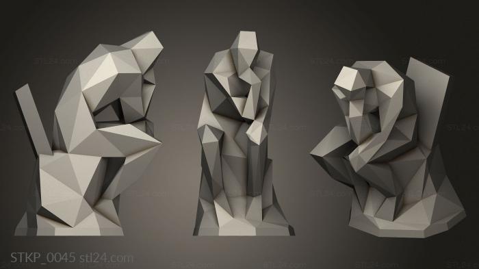 Low Poly The Stinker Thinker On Toilet