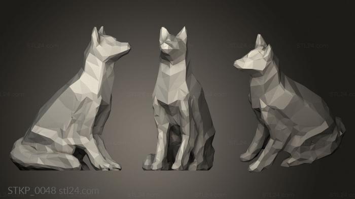 Low Poly Wolf Vr Sketch  No Supports