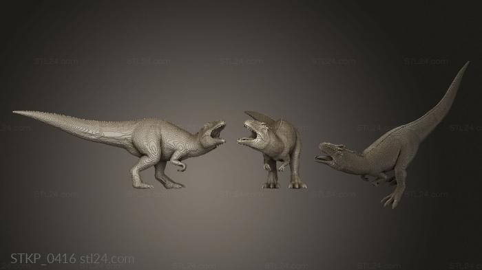 Статуэтки полигональные (Схема Сборки динозавра Майнкрафт Гигантозавр, STKP_0416) 3D модель для ЧПУ станка