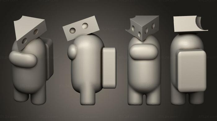 Figurines simple (Among US Queso 18, STKPR_2385) 3D models for cnc