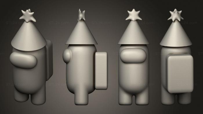 Figurines simple (Among us, STKPR_2389) 3D models for cnc