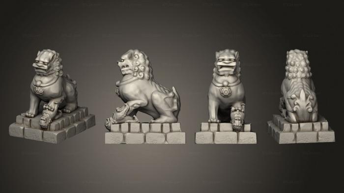 Figurines simple (Asian Adventures 3 Foo Dog, STKPR_2407) 3D models for cnc