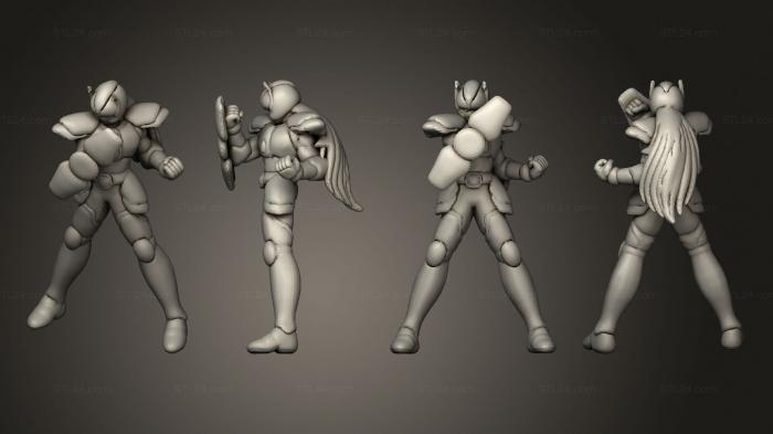 Figurines simple (Cavaleiros Gerais Ian de Escudo, STKPR_2506) 3D models for cnc