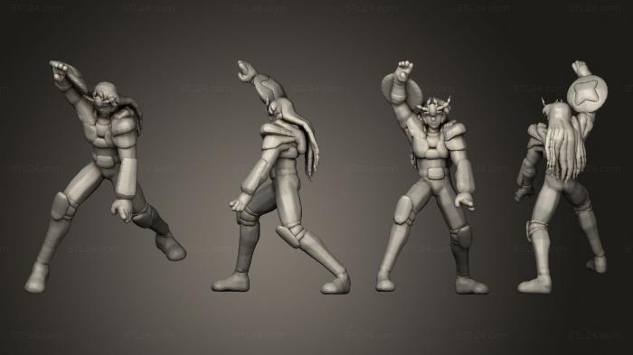Figurines simple (Cavaleiros Gerais Shiryu Manga, STKPR_2554) 3D models for cnc