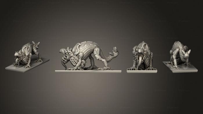 Figurines simple (Daemon Army Daemonbeast 1, STKPR_2615) 3D models for cnc
