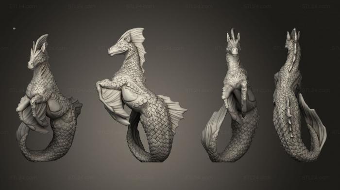 Figurines simple (Depths of Savage Atoll KS Croc Floating 013, STKPR_2665) 3D models for cnc