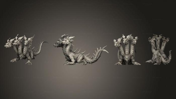 Figurines simple (Dungeon Hydra Large, STKPR_2702) 3D models for cnc