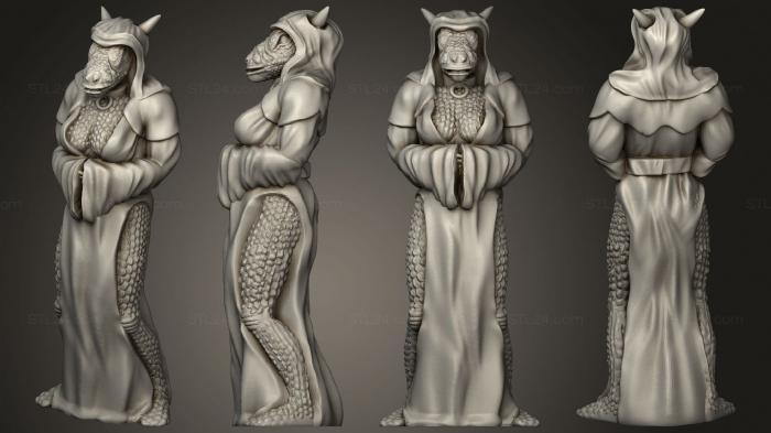 Figurines simple (Dungeons and Monsters Female Dragon Born Mini, STKPR_2711) 3D models for cnc