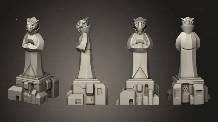 Figurines simple (Evan Carothers Alien Statue 001, STKPR_2715) 3D models for cnc