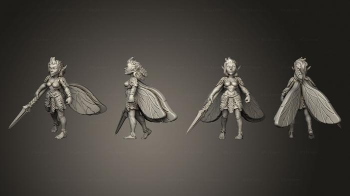 Figurines simple (Fairies Fox 01, STKPR_2727) 3D models for cnc