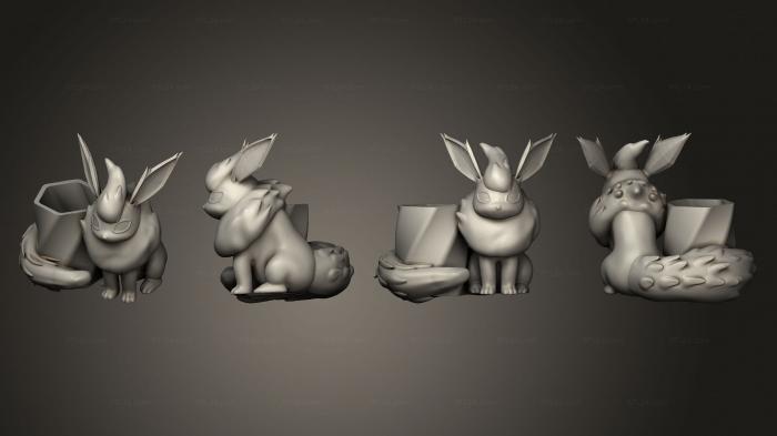 Figurines simple (flareon pokemon planter maceta, STKPR_2739) 3D models for cnc