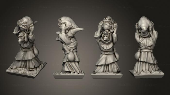 Figurines simple (Giant Squig Artillery Crew 02, STKPR_2787) 3D models for cnc