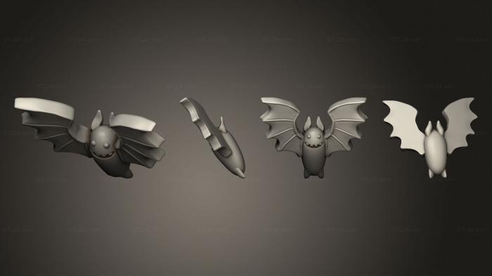 Figurines simple (Halloween Bat 3, STKPR_2813) 3D models for cnc