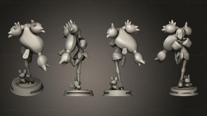 Figurines simple (Iris and Emolga Pokemon, STKPR_2828) 3D models for cnc