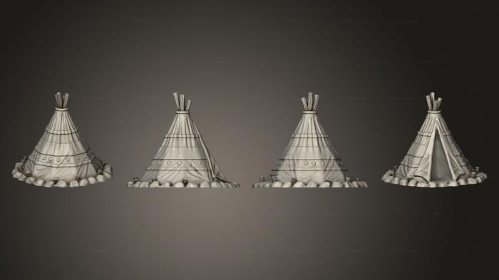 Figurines simple (Join or Die native tent 01, STKPR_2842) 3D models for cnc