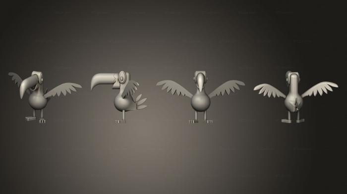 Figurines simple (rainbow toucan, STKPR_2937) 3D models for cnc
