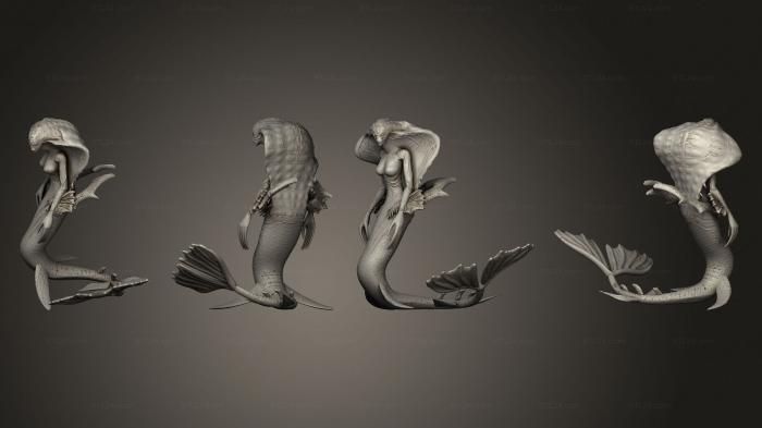 Figurines simple (Requiem Merfolk F posed 03, STKPR_2953) 3D models for cnc