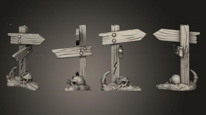 Figurines simple (Sign Post, STKPR_2981) 3D models for cnc