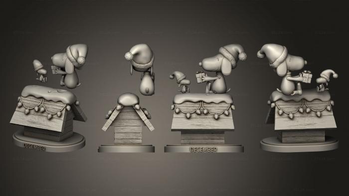 Figurines simple (Snoopy, STKPR_2984) 3D models for cnc