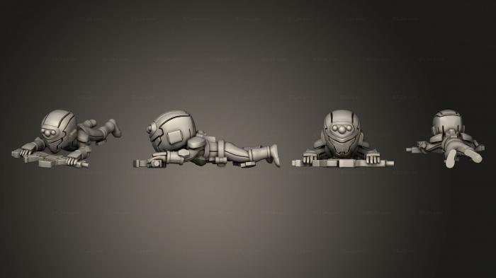 Figurines simple (Sol Force Marines Squad, STKPR_2989) 3D models for cnc