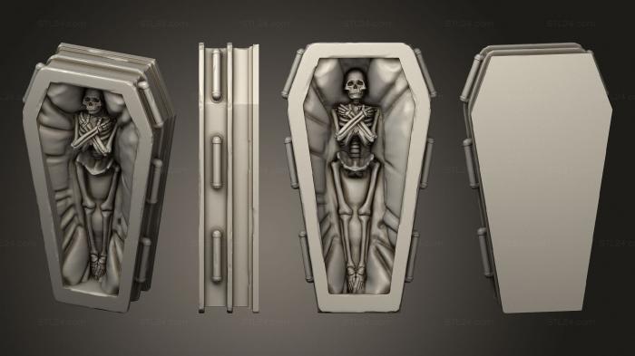 Figurines simple (spirit metal coffin with corpse bottom, STKPR_3010) 3D models for cnc