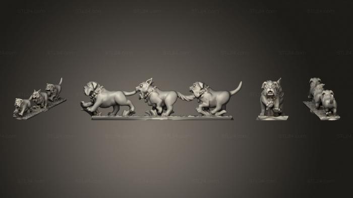 Figurines simple (warhounds pack hounds strip 1, STKPR_3031) 3D models for cnc