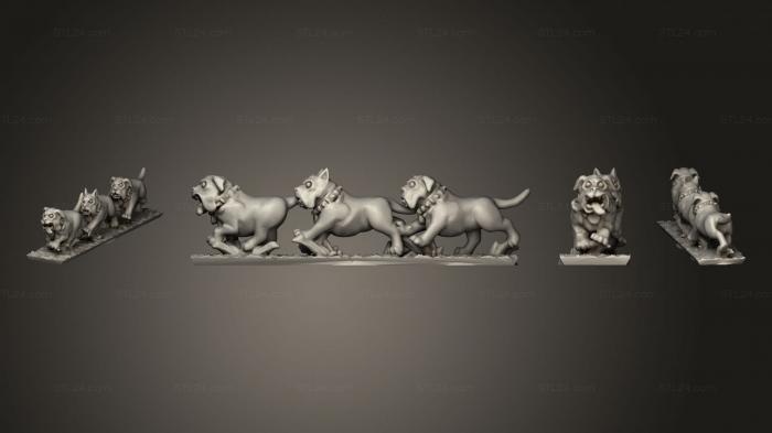 Figurines simple (warhounds pack hounds strip 2, STKPR_3032) 3D models for cnc